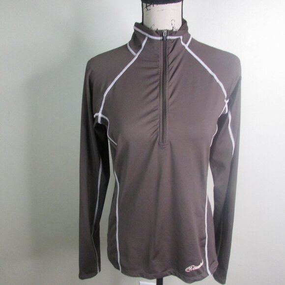 Cloudveil Pullover Jacket Top M Brown 1/2 Zip - Picture 2 of 12